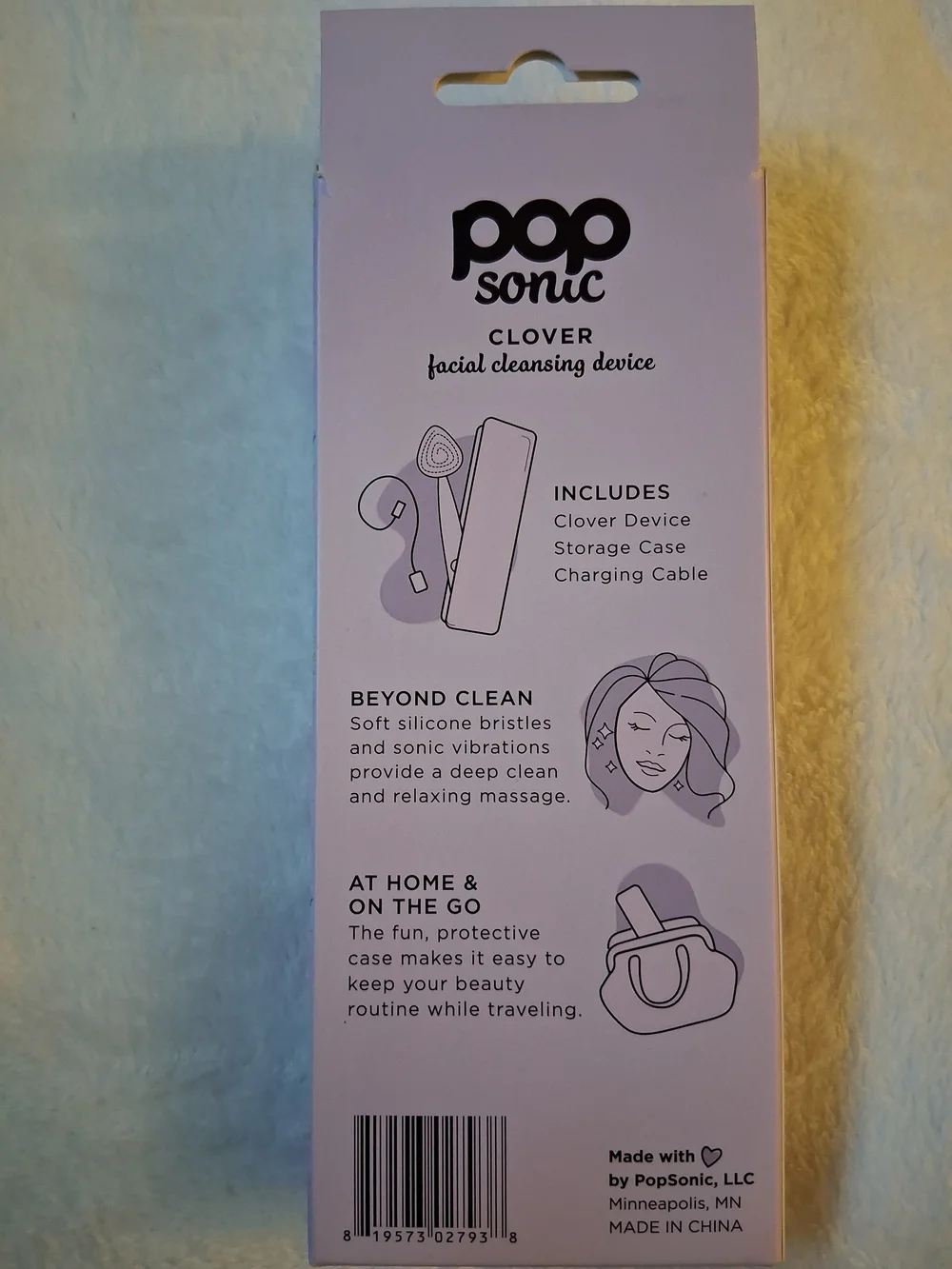 PopSonic Clover Facial Cleansing Device - Lavender